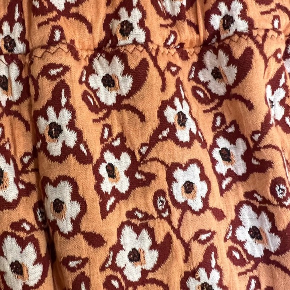 Vintage Textured Floral Maxi Skirt Puffy Knit Cottagecore Retro Print Size M - Picture 3 of 6